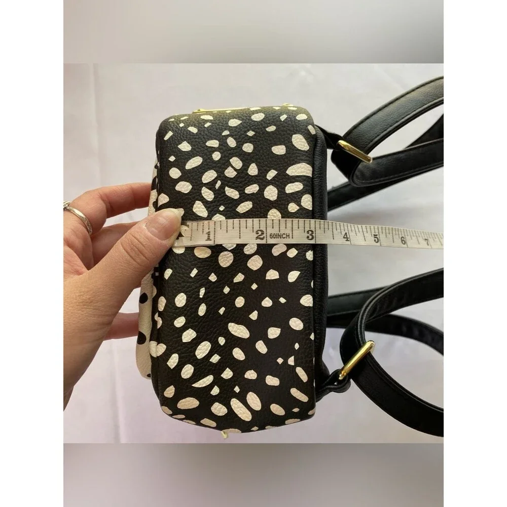 Betsey Johnson Black/ White Dalmatian Spot Puppy Mini Backpack Kawaii Harajuku